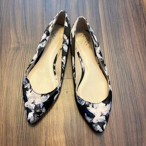 Vince Camuto floral silk pointed toe flats 7.5